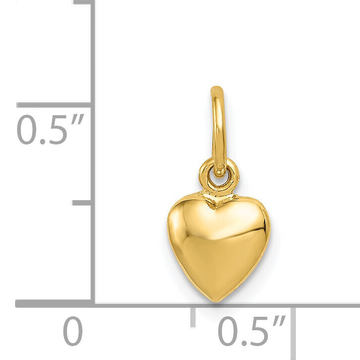 14K Polished 3-D Puffed Heart Charm-K795