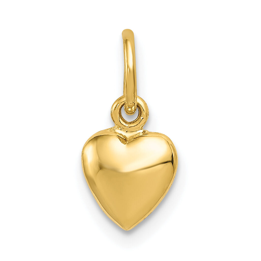 14K Polished 3-D Puffed Heart Charm-K795