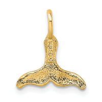 14K Polished Mini Whale Tail Charm-K7952
