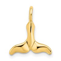 14K Polished Mini Whale Tail Charm-K7952
