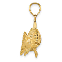 14K 3-D Red Fish Charm-K7954
