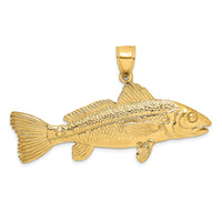 14K 3-D Red Fish Charm-K7954