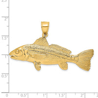 14K 3-D Red Fish Charm-K7954