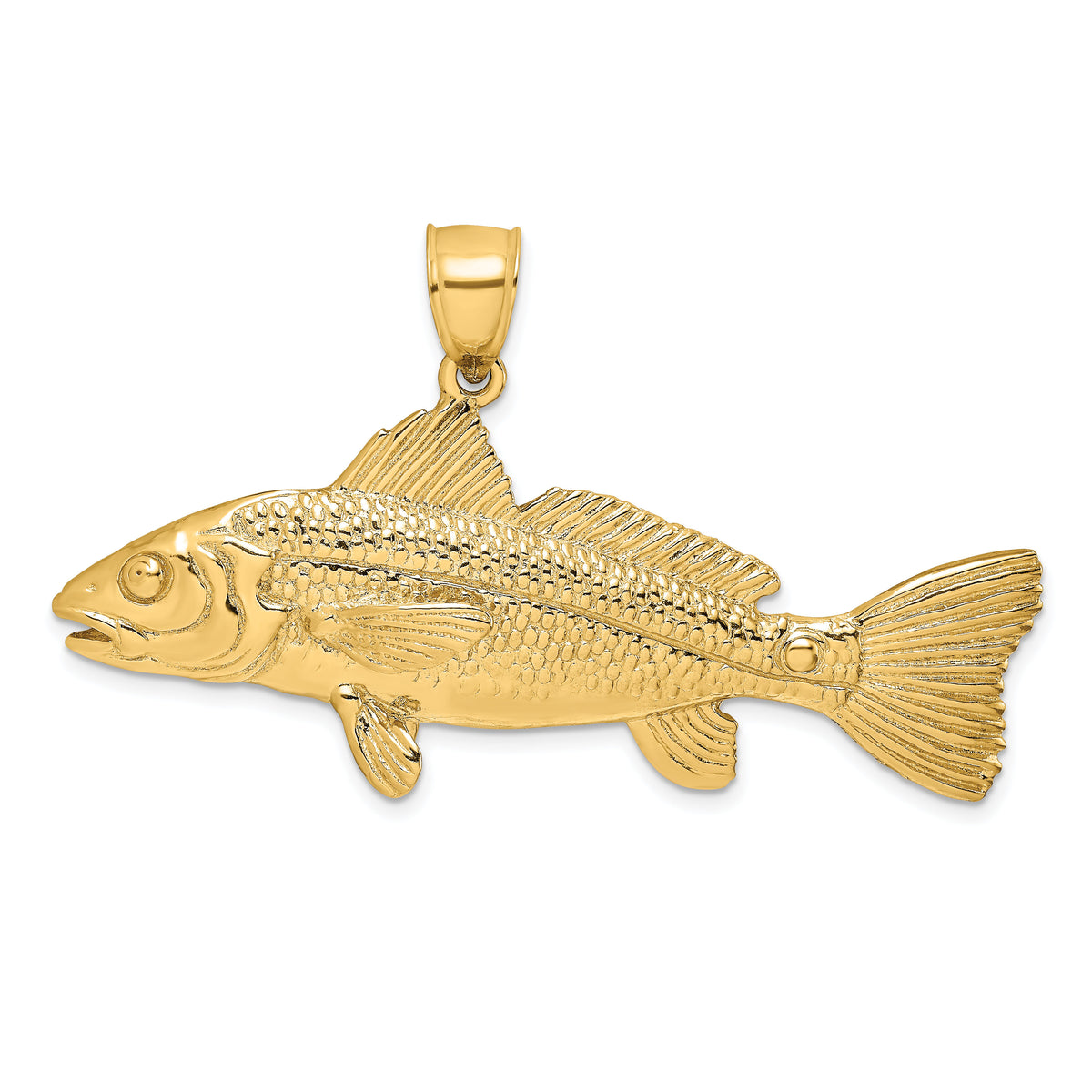 14K 3-D Red Fish Charm-K7954