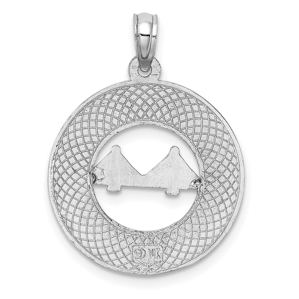 14K White Gold CHARLESTON Bridge Charm-K7955W