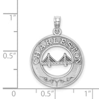 14K White Gold CHARLESTON Bridge Charm-K7955W