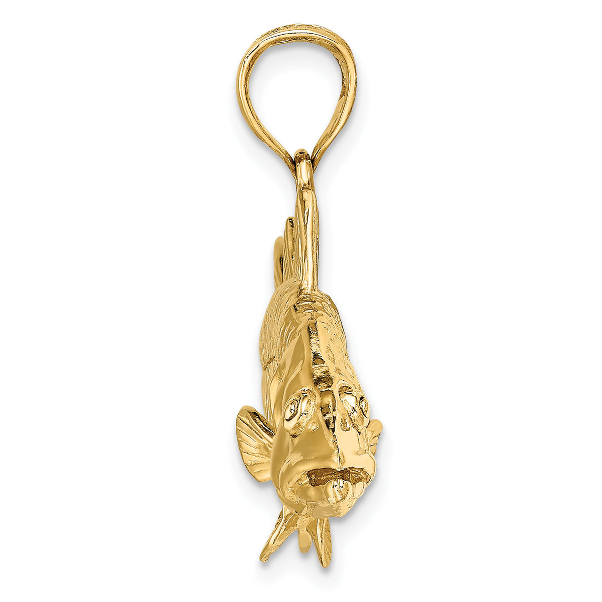 14K 3-D Snook Fish Charm-K7959