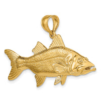 14K 3-D Snook Fish Charm-K7959