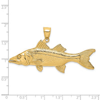 14K 3-D Snook Fish Charm-K7959