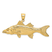 14K 3-D Snook Fish Charm-K7959