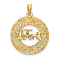 14K CHARLESTON w/Horse and Cart Charm-K7961