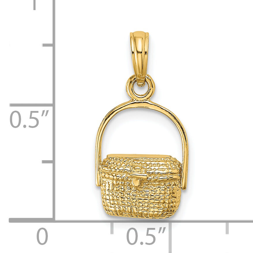14K 2-D Nantucket Basket Charm-K7966