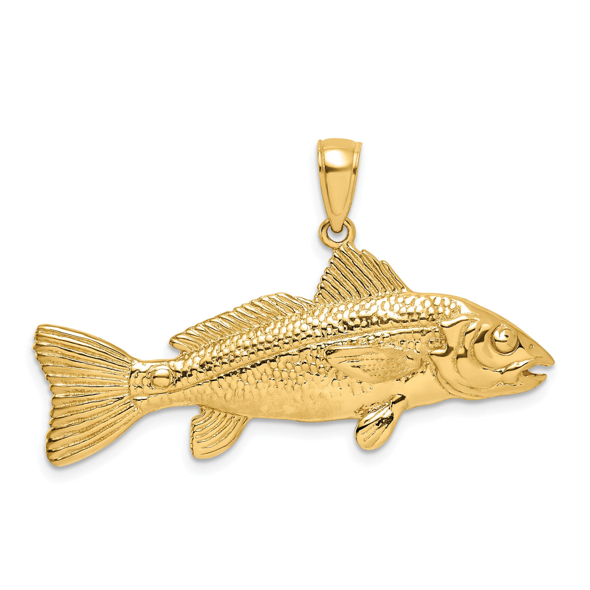 14K 3-D Red Fish Charm-K7968
