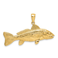 14K 3-D Red Fish Charm-K7968