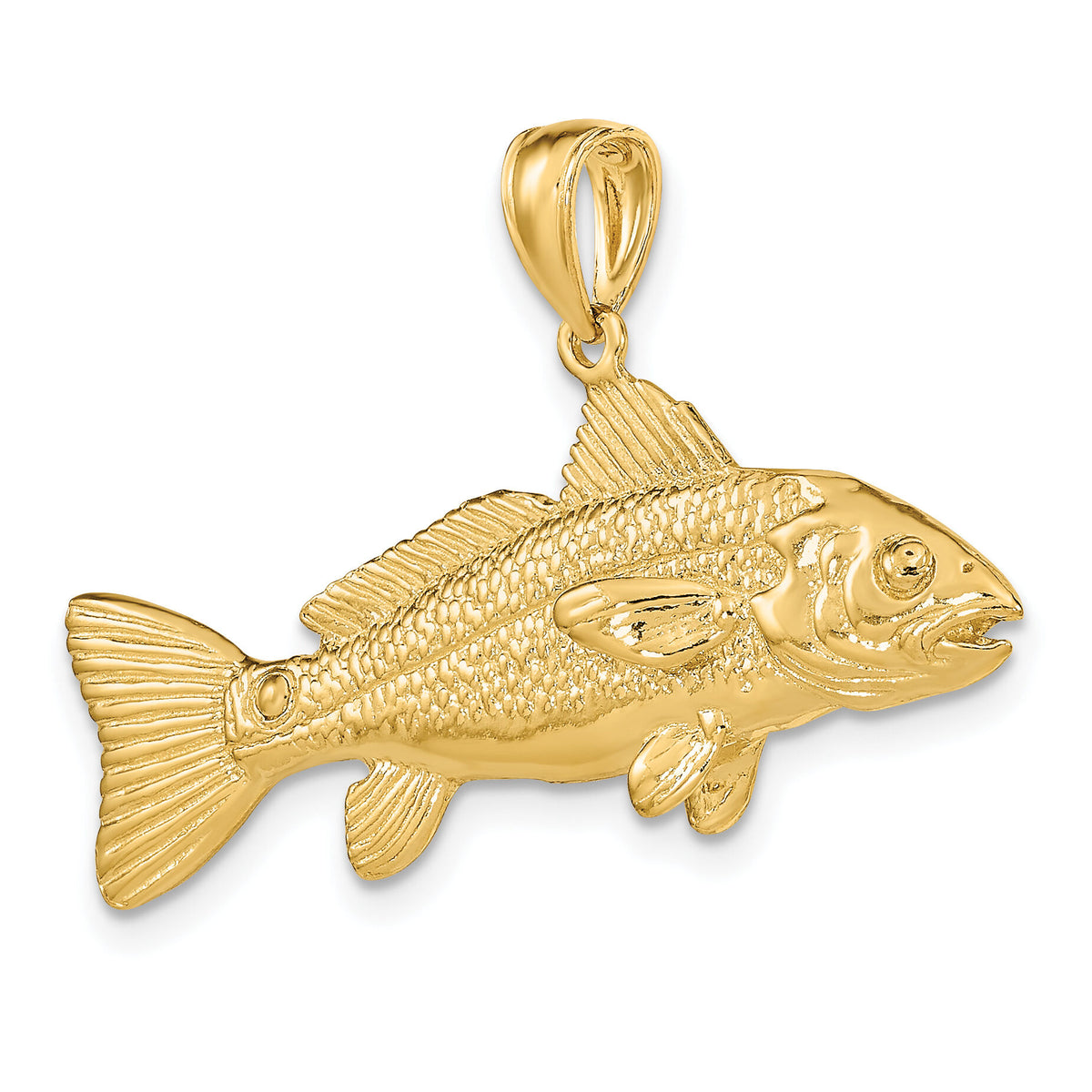 14K 3-D Red Fish Charm-K7968