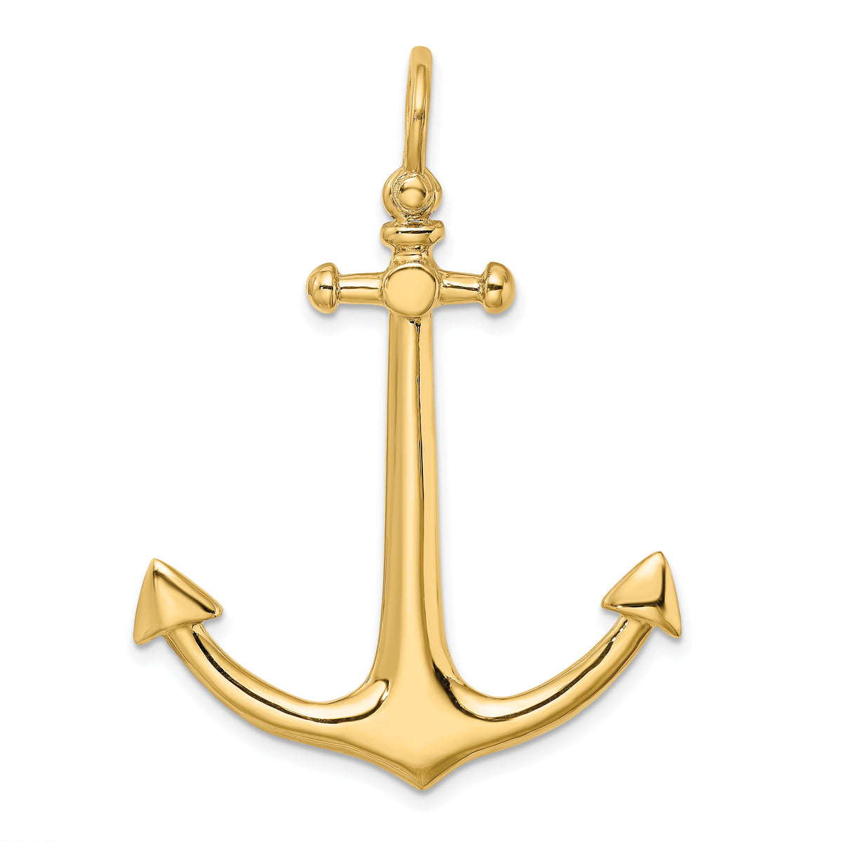 14K 3-D Large Anchor Charm-K7971