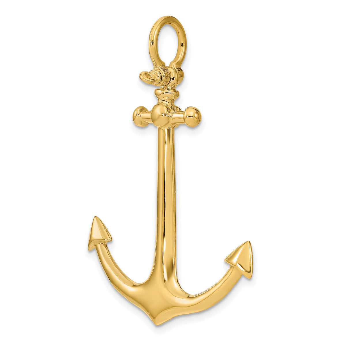 14K 3-D Large Anchor Charm-K7971