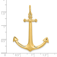 14K 3-D Large Anchor Charm-K7971