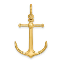 14K 3-D Anchor w/ Shackle Bail Charm-K7974