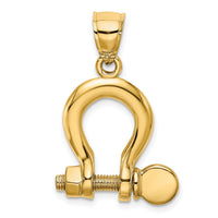 14K 3-D Large Shackle Charm-K7975