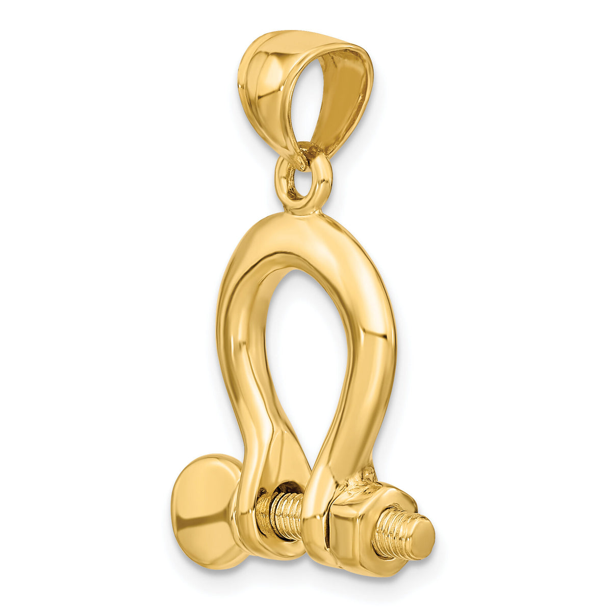 14K 3-D Large Shackle Charm-K7975