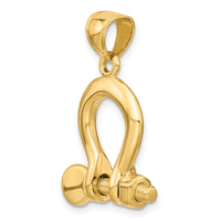 14K 3-D Large Shackle Charm-K7975