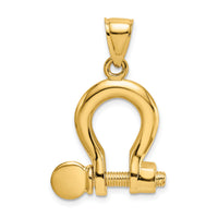 14K 3-D Large Shackle Charm-K7975