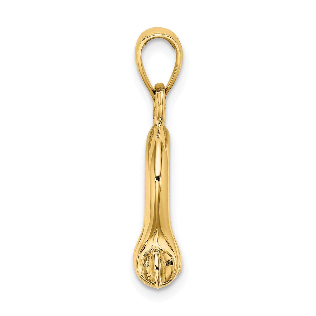 14K 3-D Medium Shackle Link Screw Charm-K7976