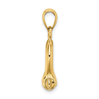 14K 3-D Medium Shackle Link Screw Charm-K7976