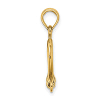 14K 3-D Small Shackle Link Screw Charm-K7977