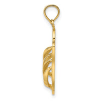 14K Polished Large MARCO ISLAND Double Flip-Flop Charm-K7979