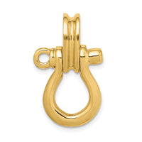 14K 3-D Large Shackle W/ Pulley Bail Charm-K7980