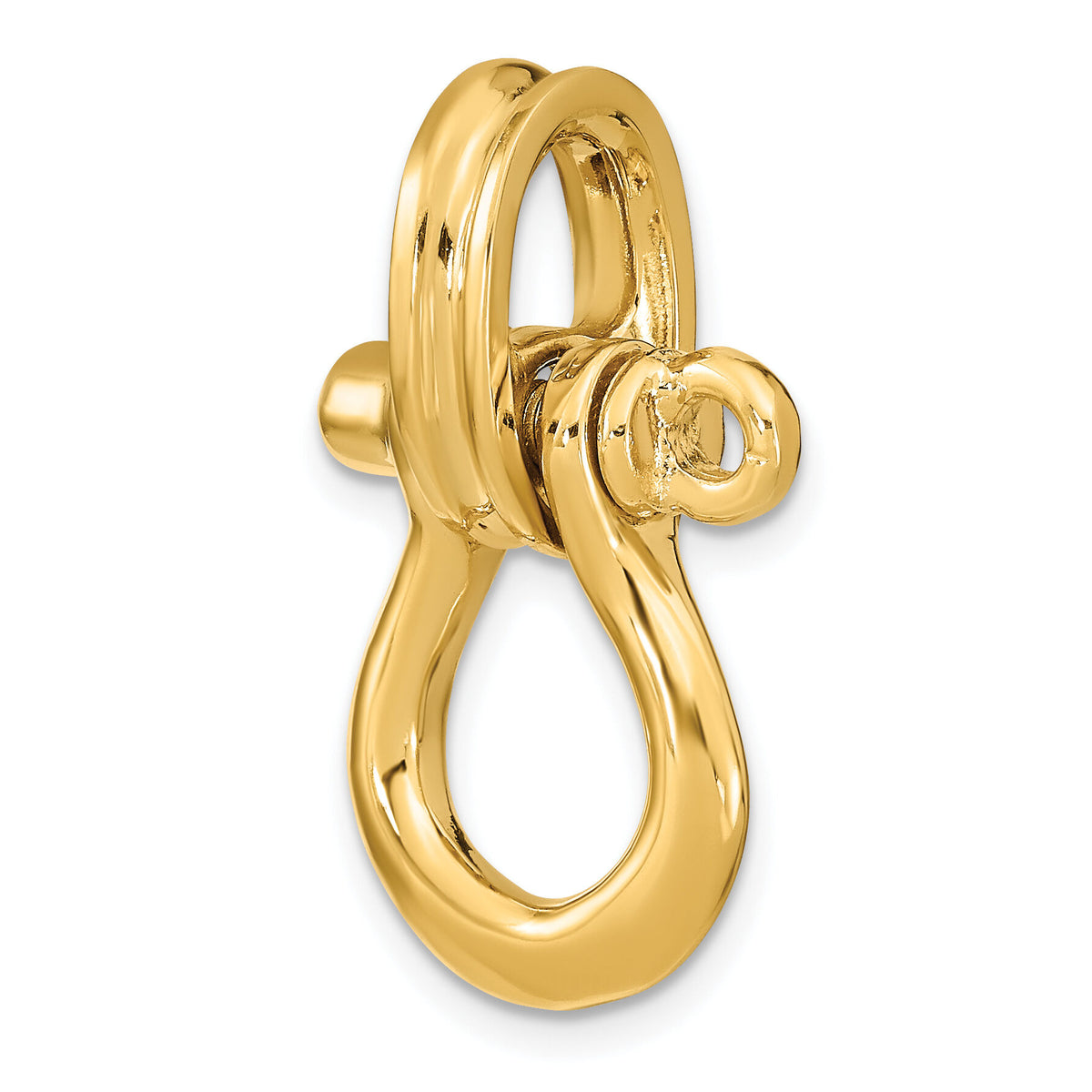 14K 3-D Large Shackle W/ Pulley Bail Charm-K7980
