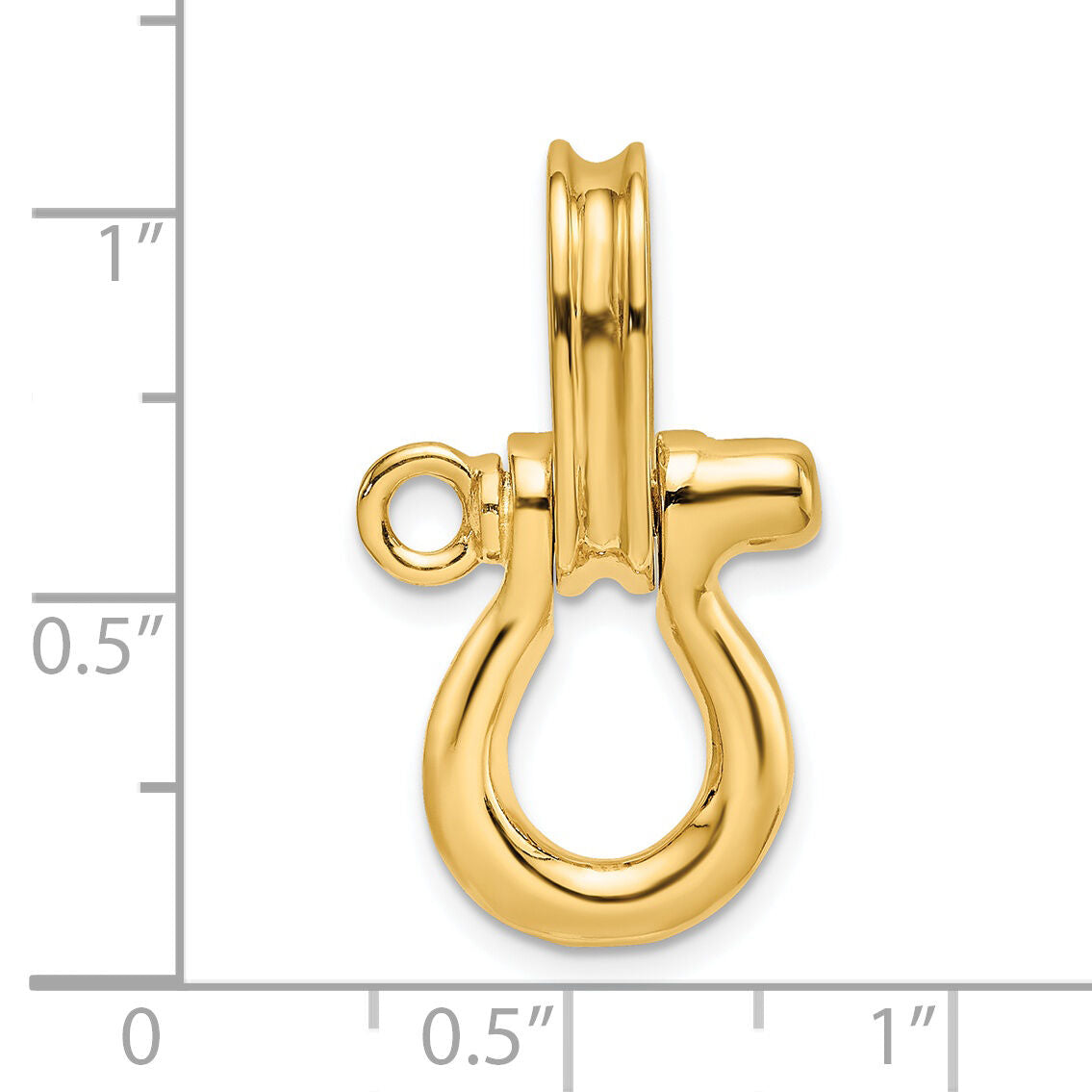 14K 3-D Medium Shackle Charm-K7981