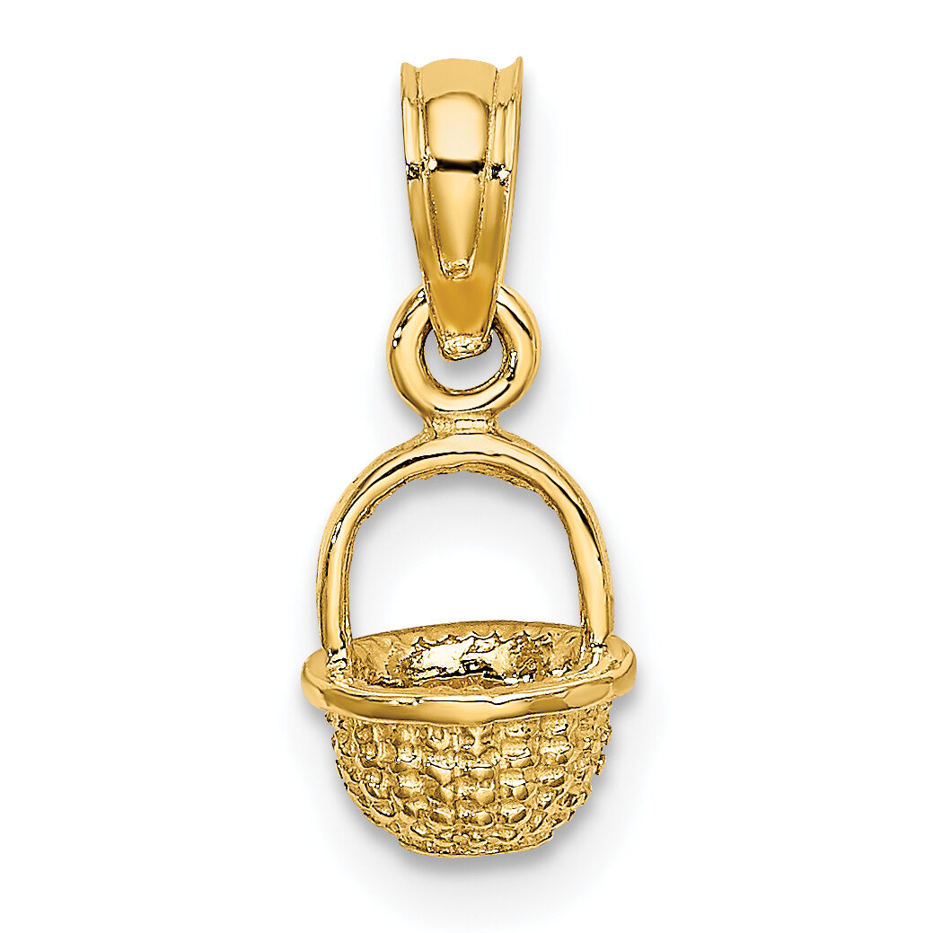 14K 3-D Mini Basket Charm-K7985