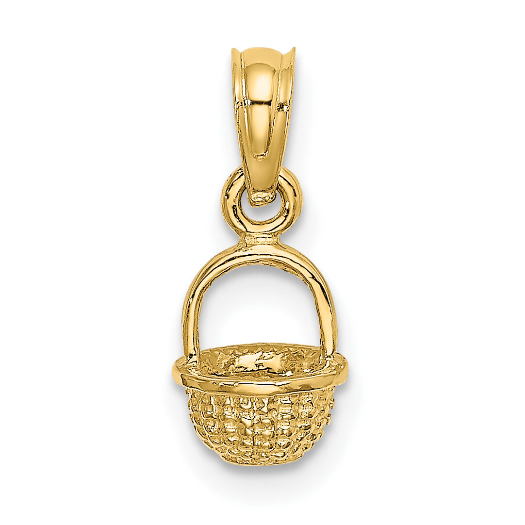 14K 3-D Mini Basket Charm-K7985
