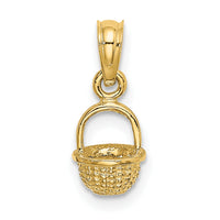 14K 3-D Mini Basket Charm-K7985