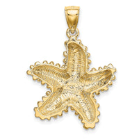 14K Textured Starfish Charm-K7986