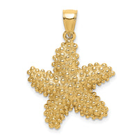 14K Textured Starfish Charm-K7986
