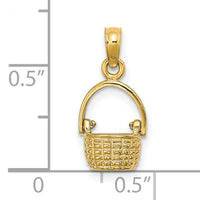 14K 3-D Moveable Handle Basket Charm-K7990