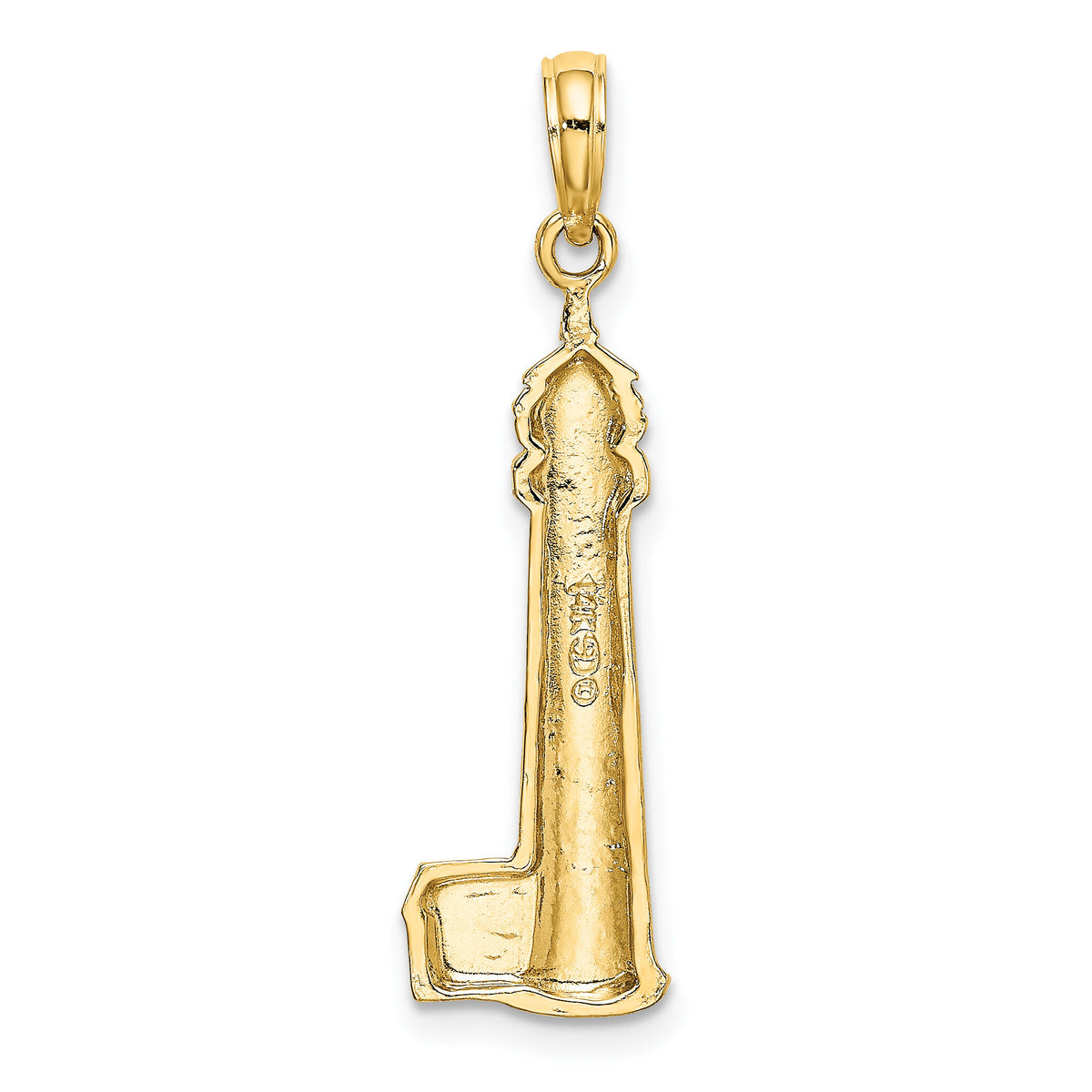 14K Polished Cape May Lighthouse Charm-K7999