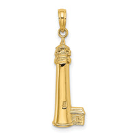 14K Polished Cape May Lighthouse Charm-K7999