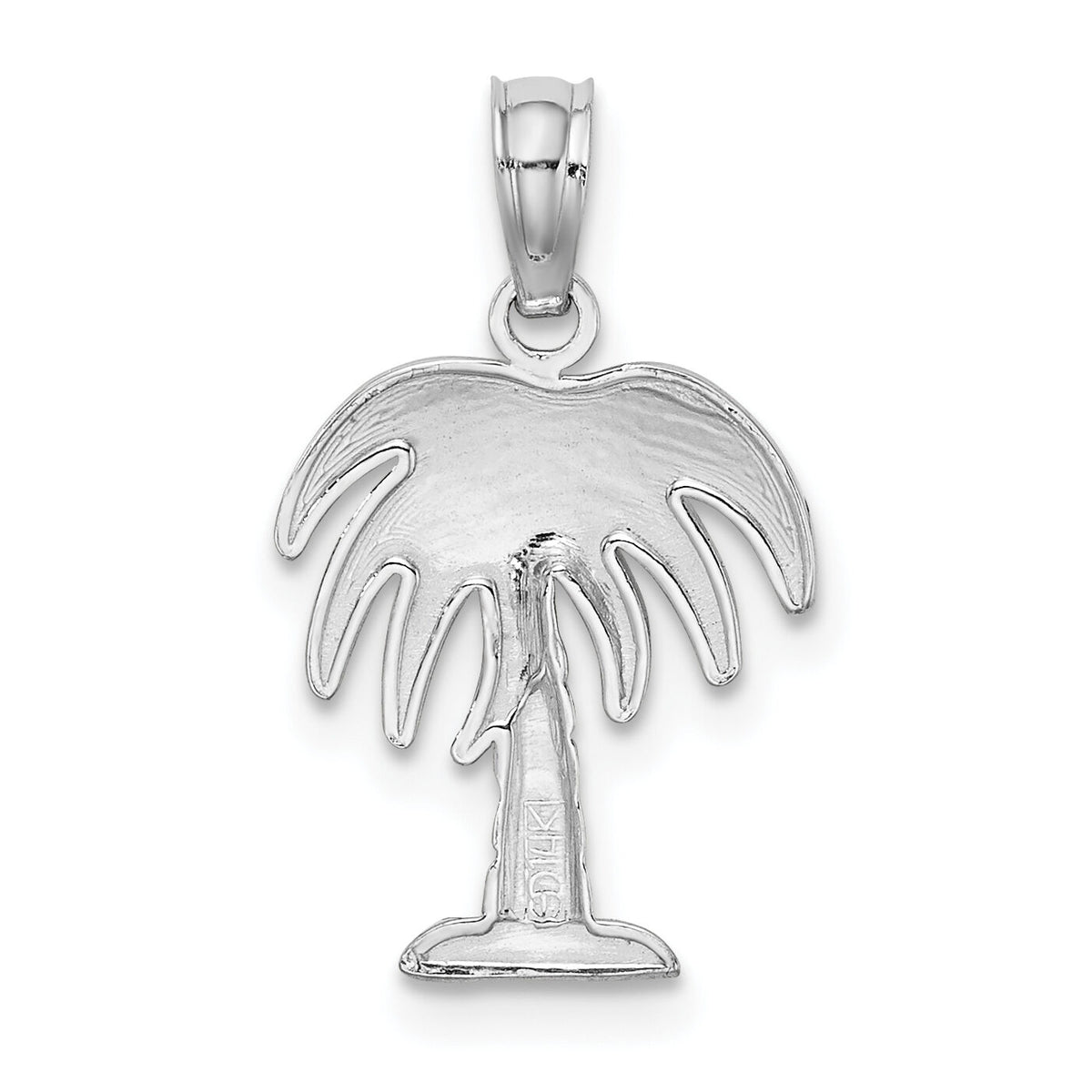14K White Gold Charleston Palm Tree Charm-K8005W