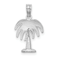 14K White Gold Charleston Palm Tree Charm-K8005W