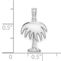 14K White Gold Charleston Palm Tree Charm-K8005W