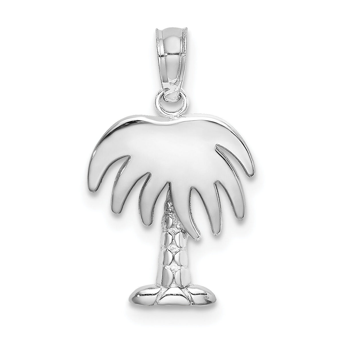 14K White Gold Charleston Palm Tree Charm-K8005W