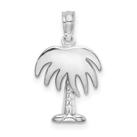 14K White Gold Charleston Palm Tree Charm-K8005W