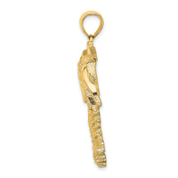 14K 2-D Double Palm Trees Charm-K8010