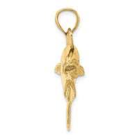 14K 3-D Female Dorado (Mahi-Mahi) Charm-K8016