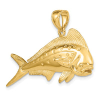 14K 3-D Female Dorado (Mahi-Mahi) Charm-K8016